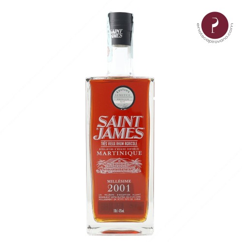 Saint James rhum Très Vieux Agricole 2001 Millesimato 100 cl