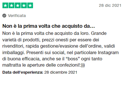 non è la prima volta che acquisto