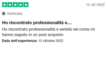 ho riscontrato professionalità e serità